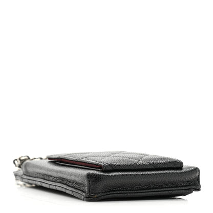 Chanel Caviar Quilted Zip Phone Case Black 4 of 11