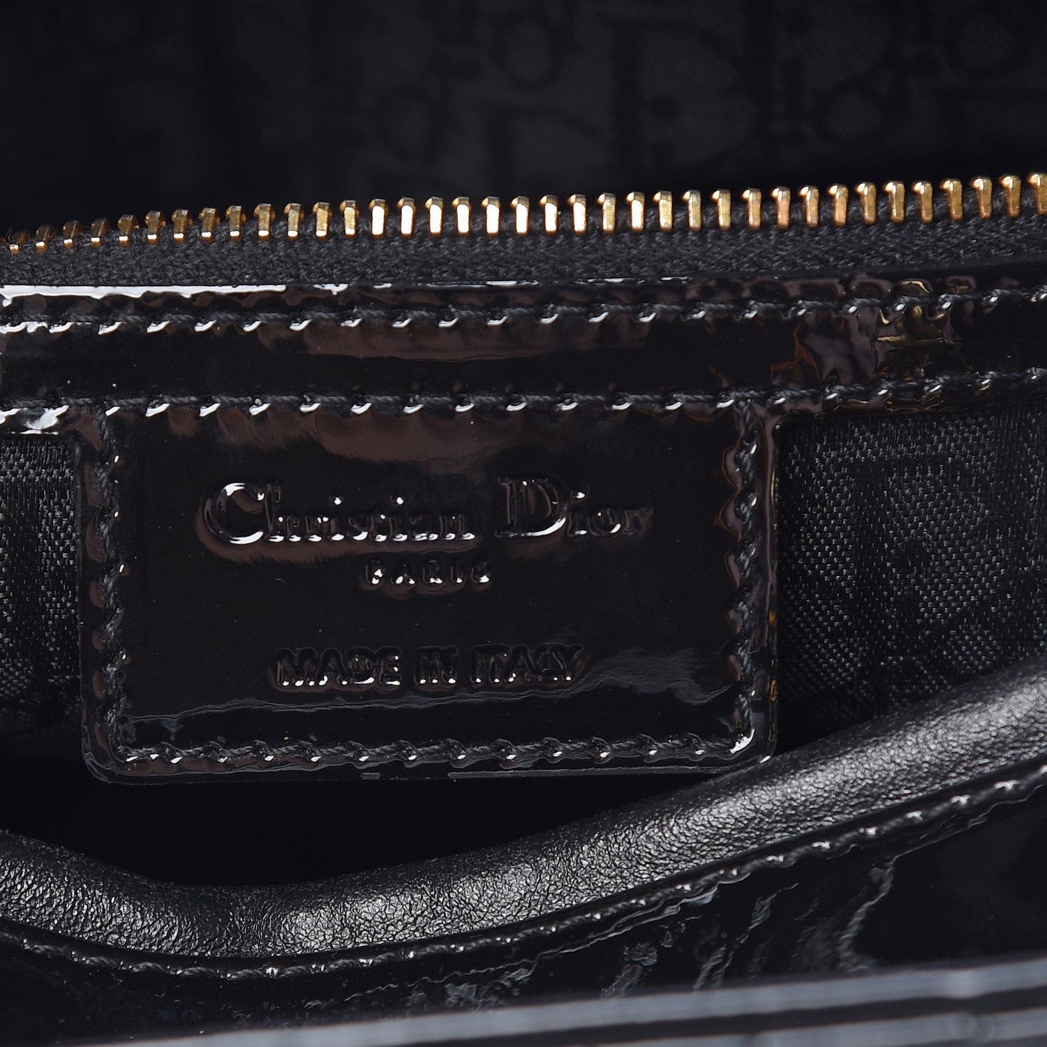 Christian Dior Patent Cannage Large Lady Dior Black 6 of 10