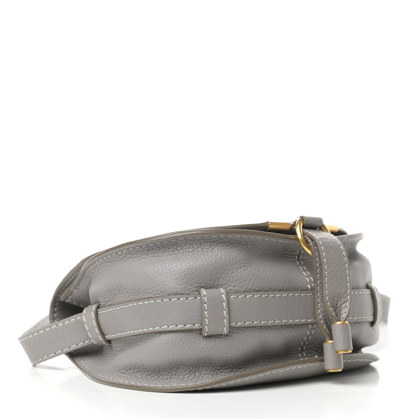 Calfskin Mini Marcie Round Crossbody Bag Cashmere Grey