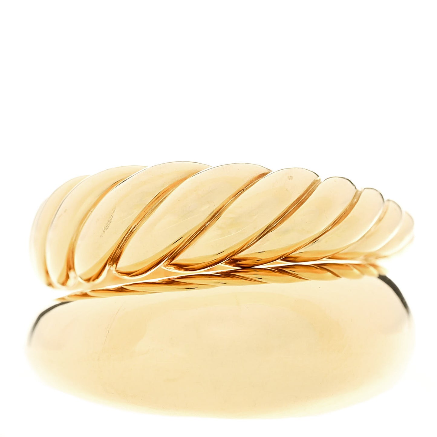 18K Yellow Gold Pure Form Stack Ring 58 8.5