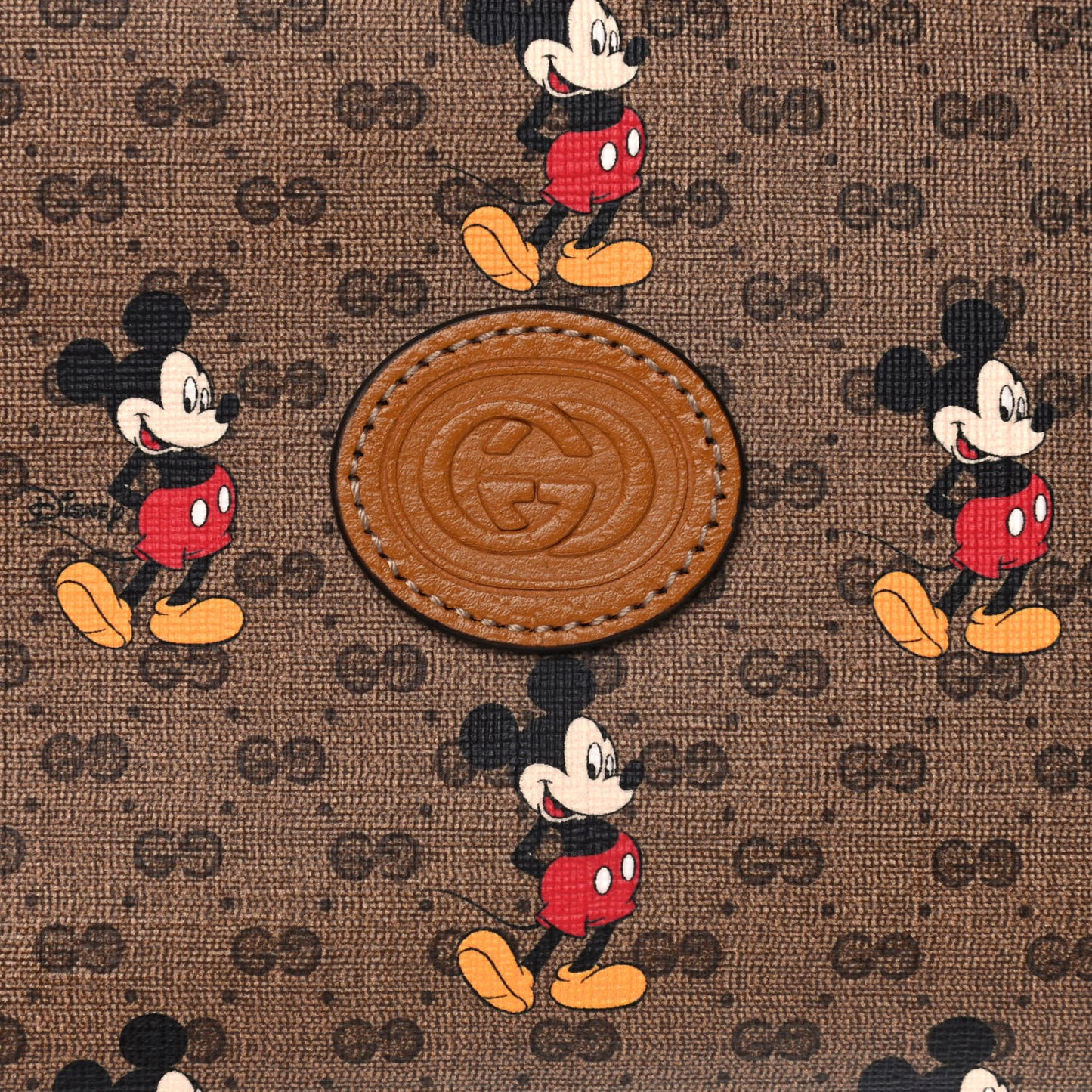 X DISNEY Mini Vintage GG Supreme Monogram Mickey Mouse Shoulder Bag Beige Vintage Sun Oil