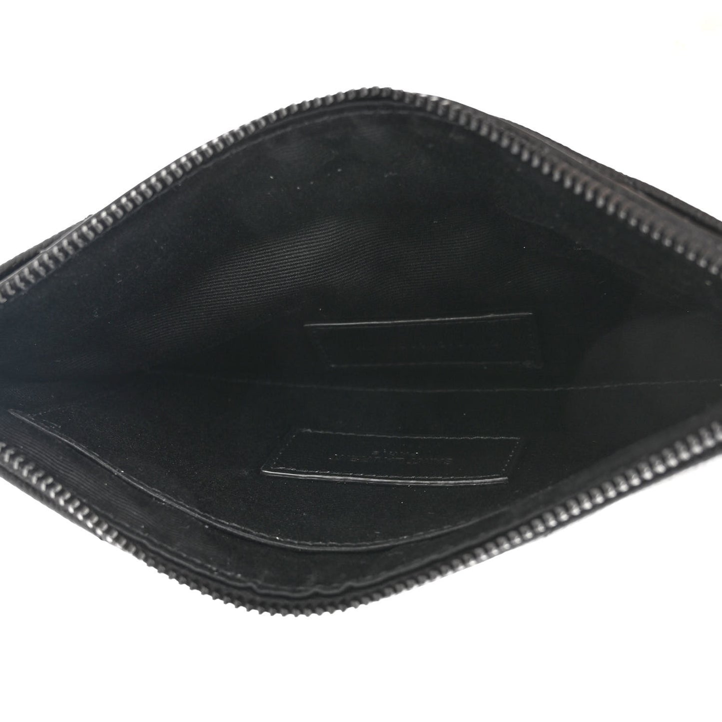 Grain De Poudre Chevron Monogram Bill Pouch Black