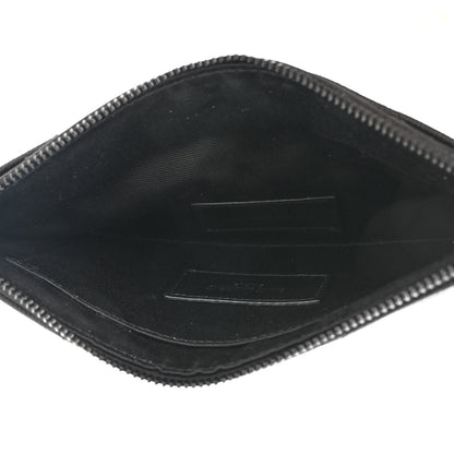 Saint Laurent Grain De Poudre Chevron Monogram Bill Pouch Black 5 of 7