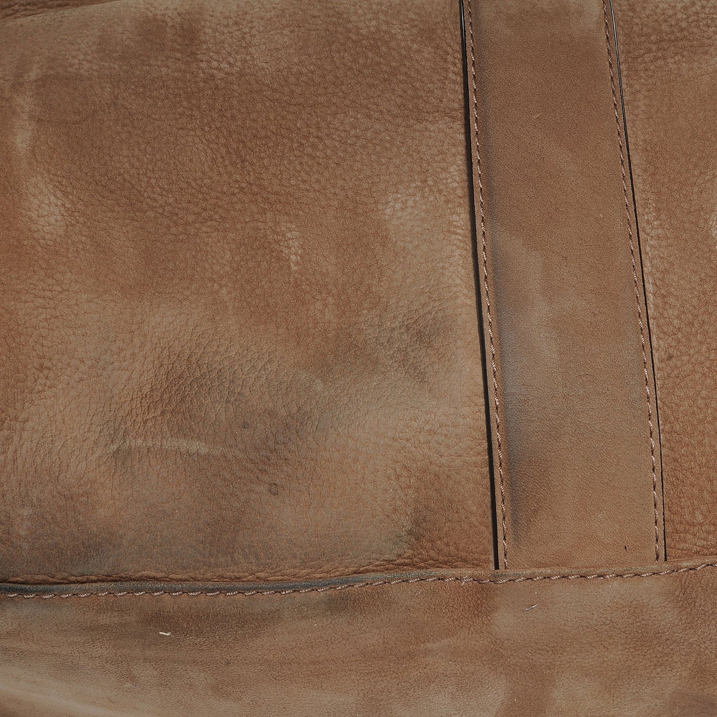 Nubuck Large Soft Stirrup Shoulder Bag Light Brown