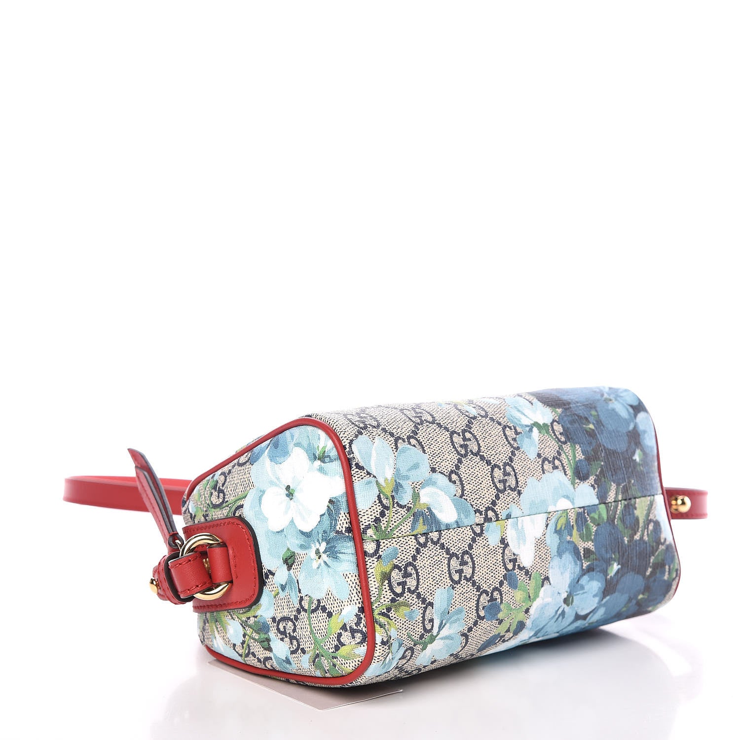 Gucci GG Supreme Monogram Blooms Mini Boston Navy Blue Hibiscus 4 of 11