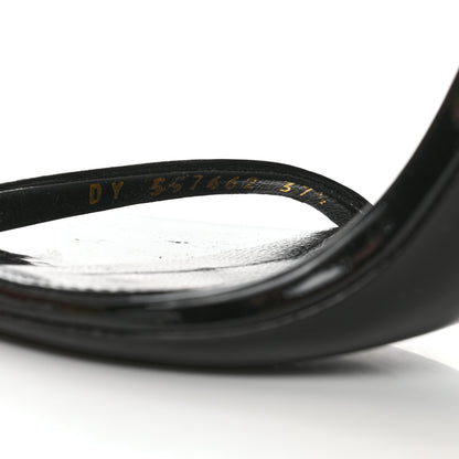 Saint Laurent Patent Calfskin Opyum 110 Sandals 37.5 Black Gold 6 of 9