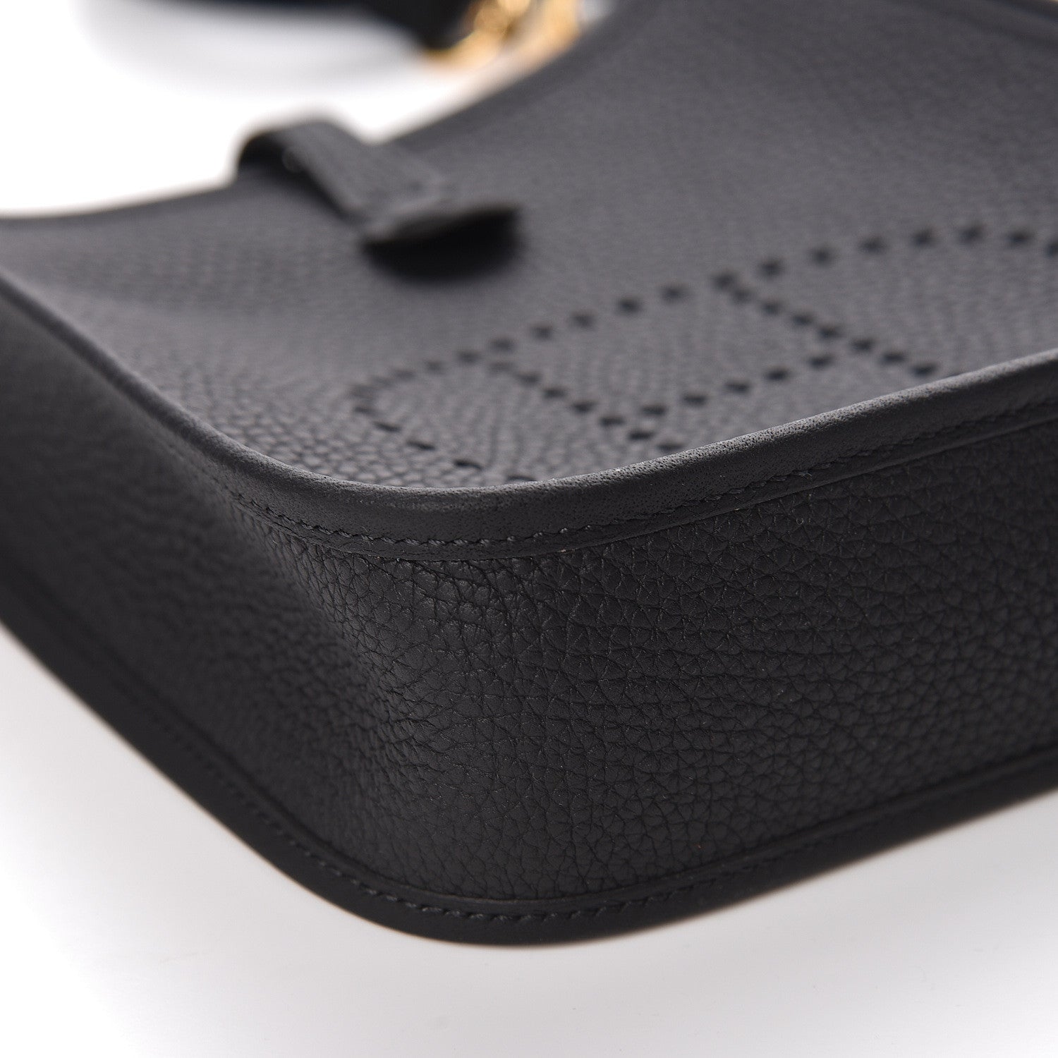 Hermes Taurillon Clemence Evelyne TPM Black 11 of 12