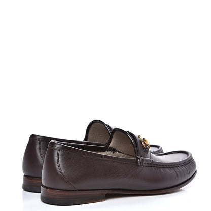 Gucci Calfskin Cirano Lux Web Mens 1953 Horsebit Loafers 8.5 Brown 4 of 8