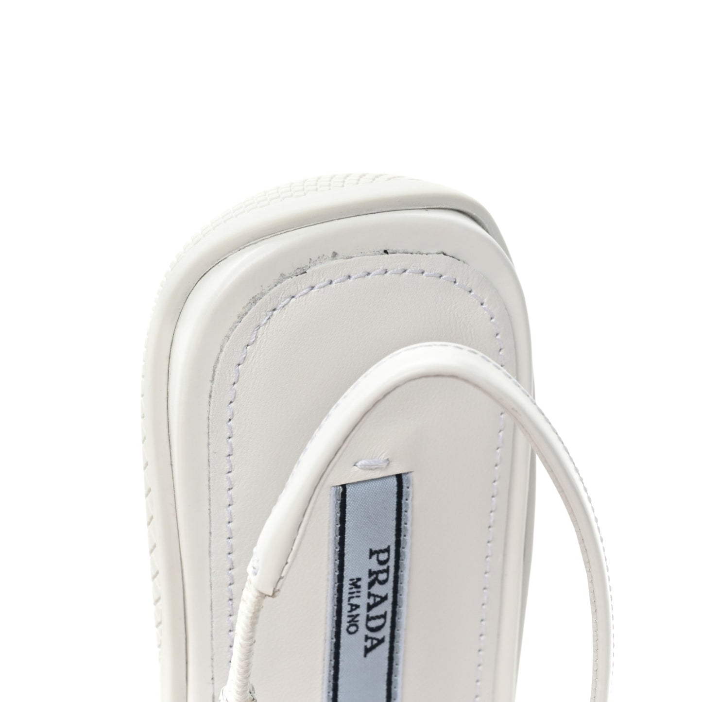 Spazzolato Triangle Logo Pointed Toe Slingback Flats 37 White