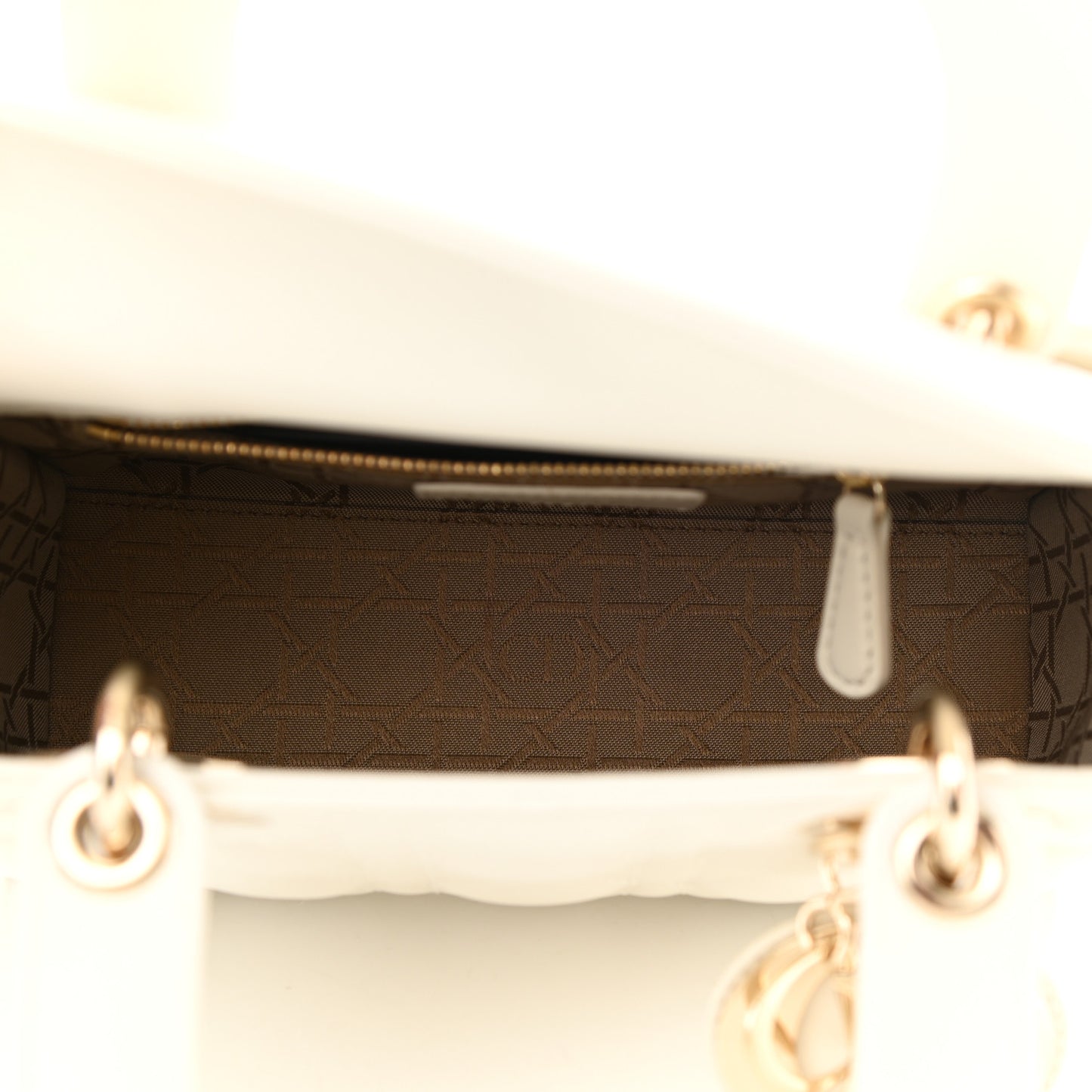 Lambskin Cannage Small My ABCDior Lady Dior White