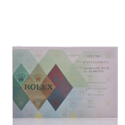 Rolex Stainless Steel 18K Yellow Gold Diamond 26mm Oyster Perpetual Watch Champagne 76193 7 of 9