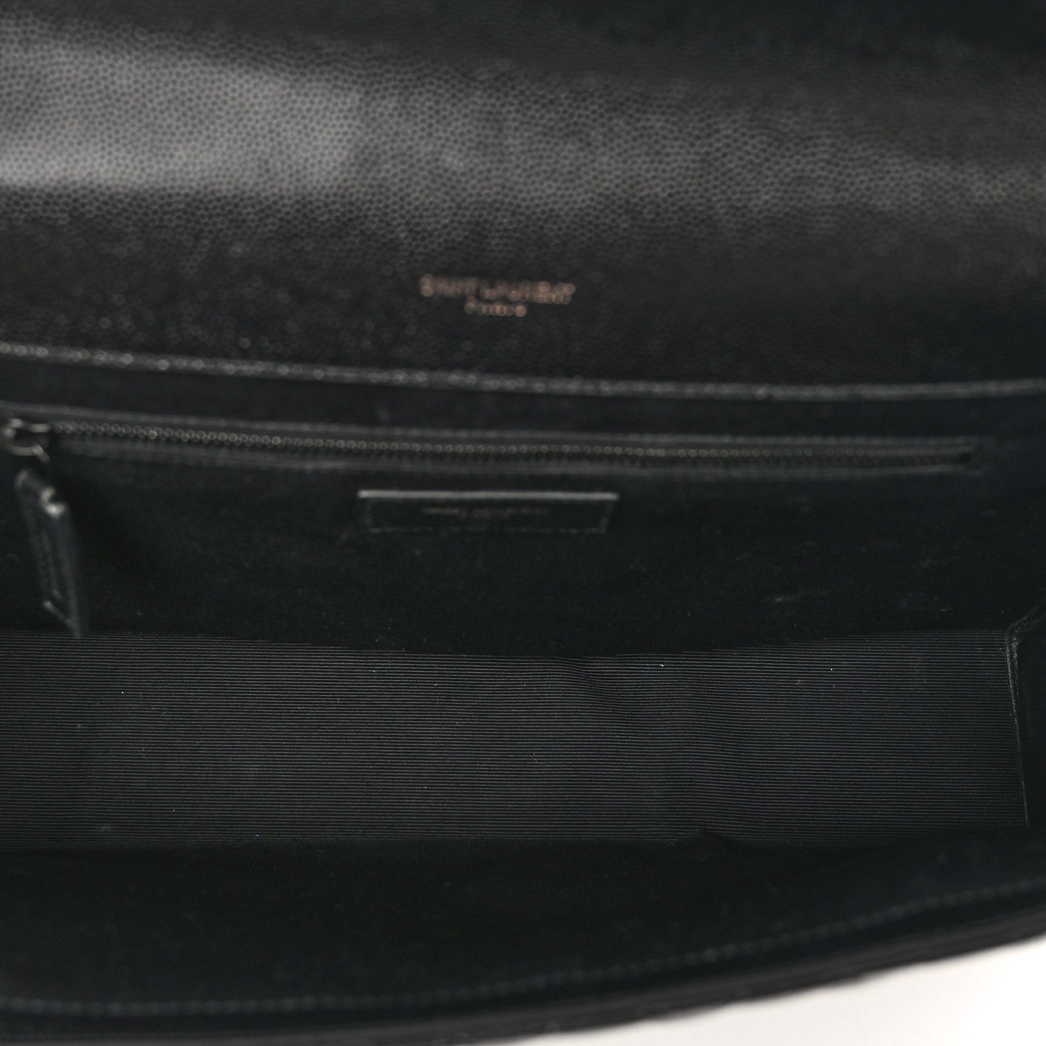 Saint Laurent Grain De Poudre Textured Mixed Matelasse Large Triquilt Monogram Monochrome Satchel Black 6 of 11