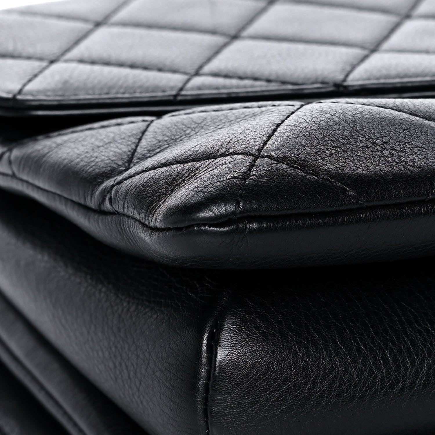 Chanel Calfskin Quilted Small Gold Top Handle Flap Black 10 of 15