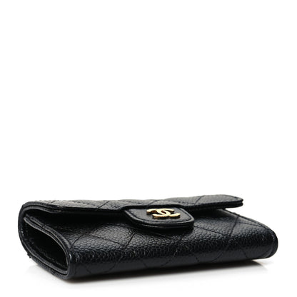 Chanel Caviar Quilted Flap Card Holder Wallet Black 4 of 12