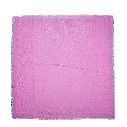 Louis Vuitton Wool Silk Monogram Rainbow Shawl Rose Corail 1 of 4