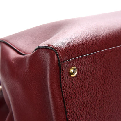 Fendi Vitello Elite Regular 2Jours Tote Rosso Scuro Ciliegia 10 of 16