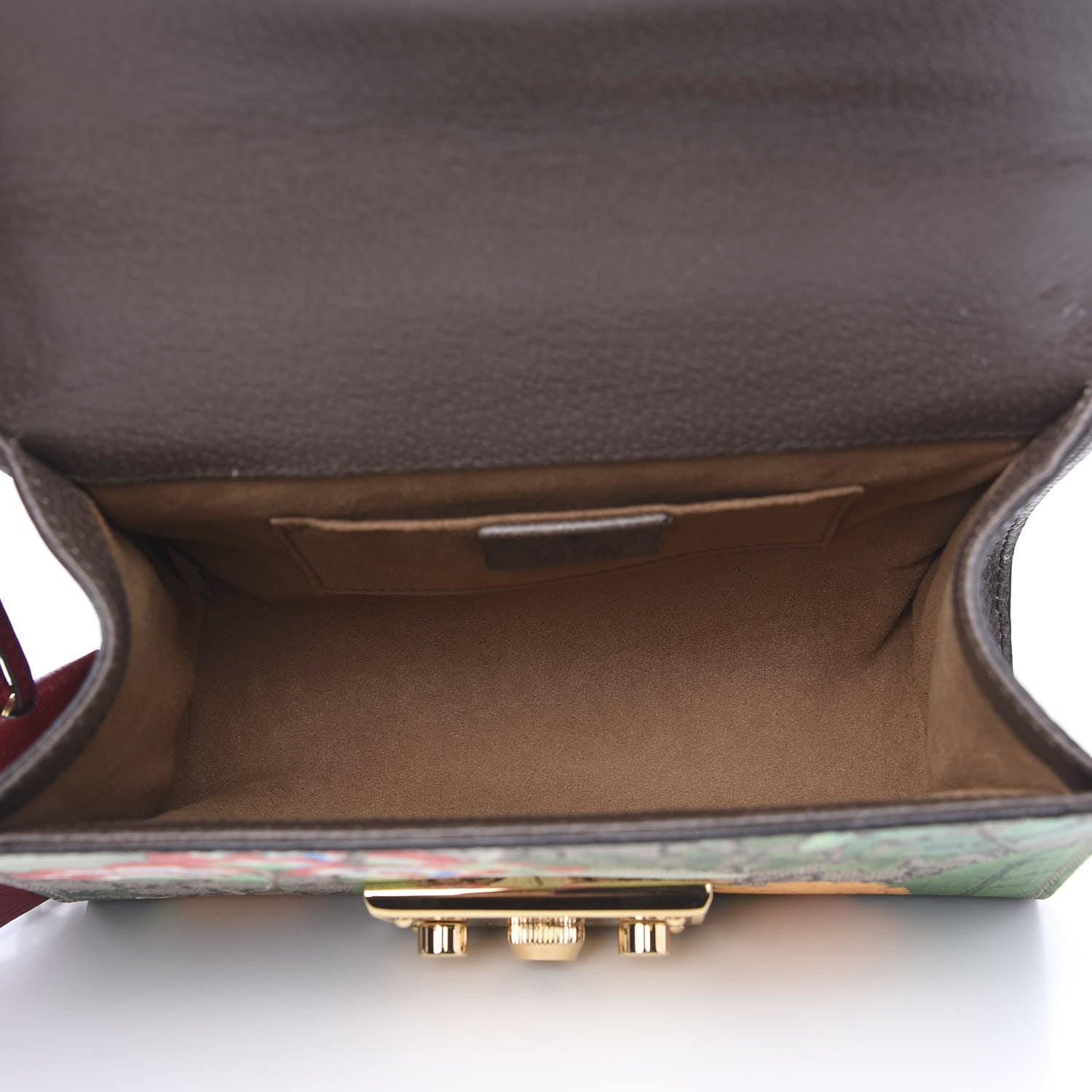 Gucci GG Supreme Monogram Tian Small Padlock Shoulder Bag Beige Multicolor New Acero 4 of 9