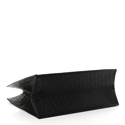 Christian Dior Oblique Calfskin Embossed Large Book Tote Black 4 of 16