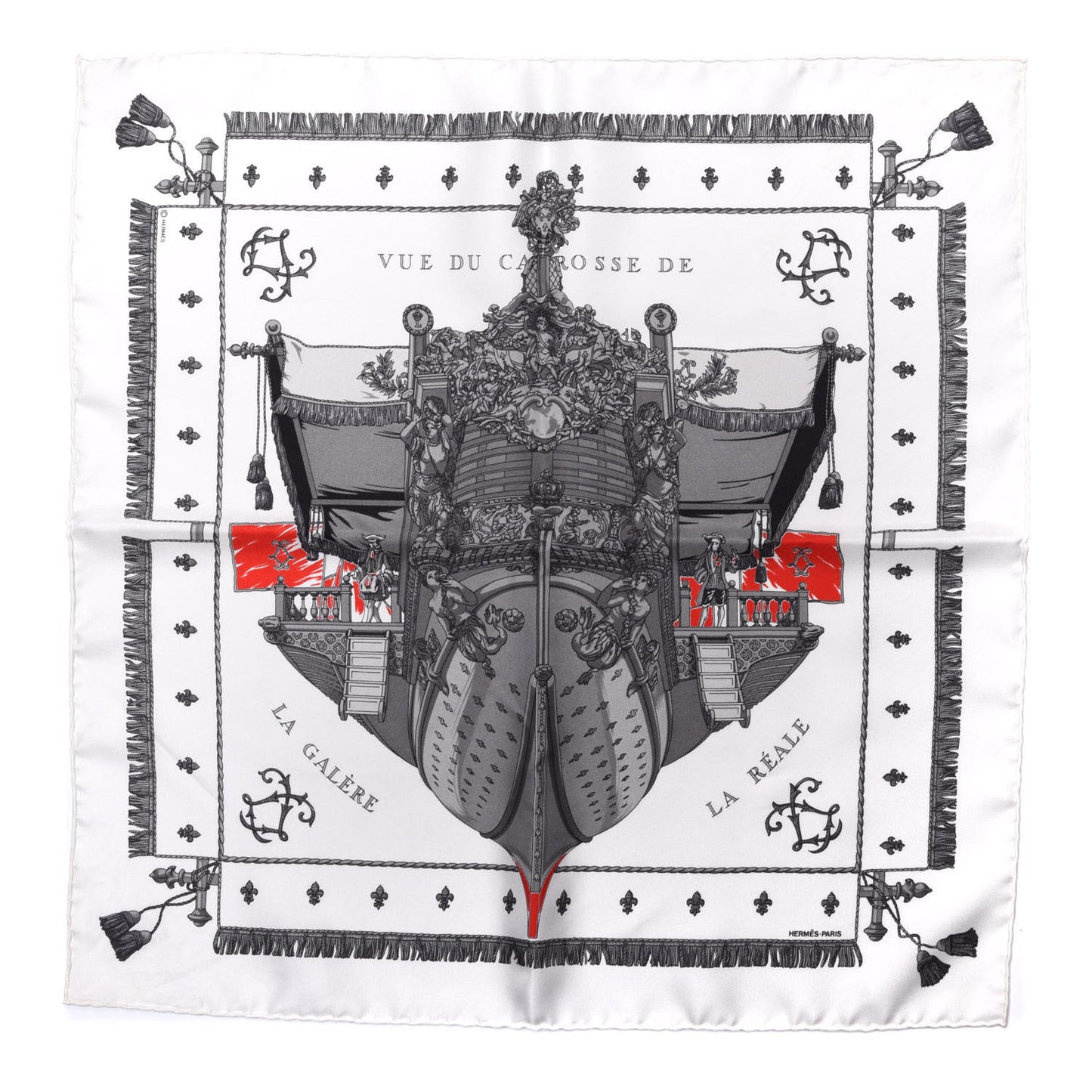 Silk Vue Du Carosse De La Galere La Reale Pocket Square Scarf
