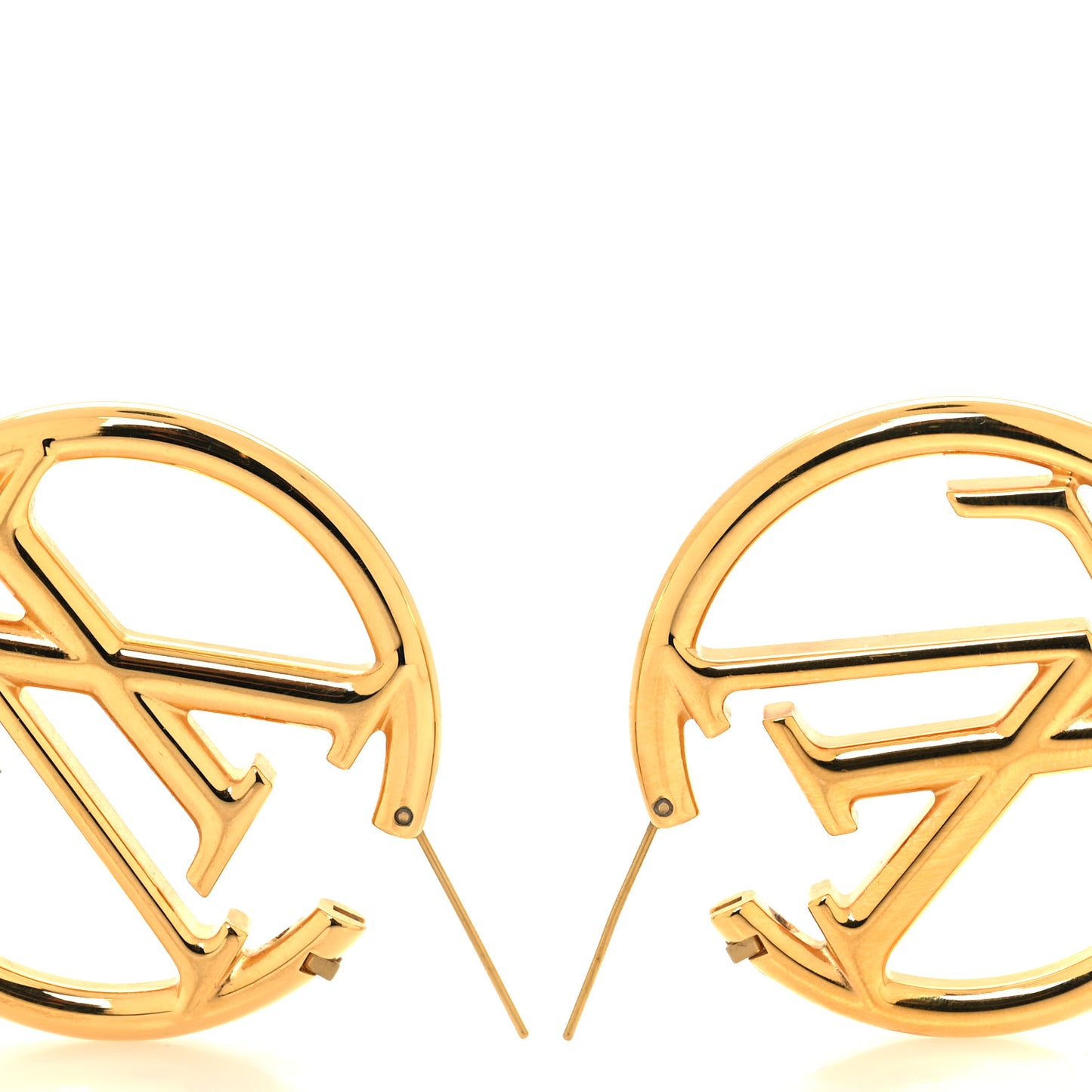 Metal Louise Hoop Earrings Gold