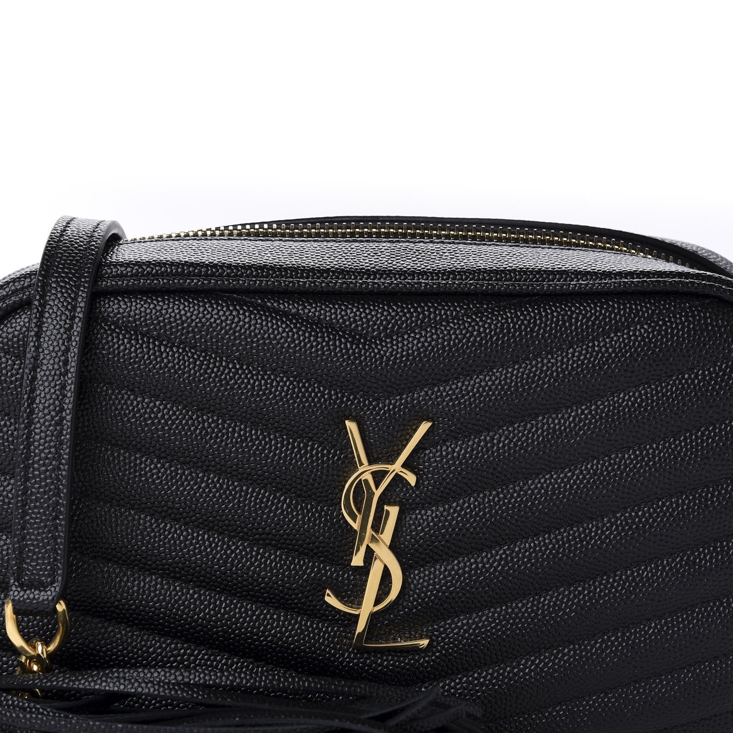 Saint Laurent Grain De Poudre Matelasse Monogram Mini Lou Camera Bag Black 10 of 11