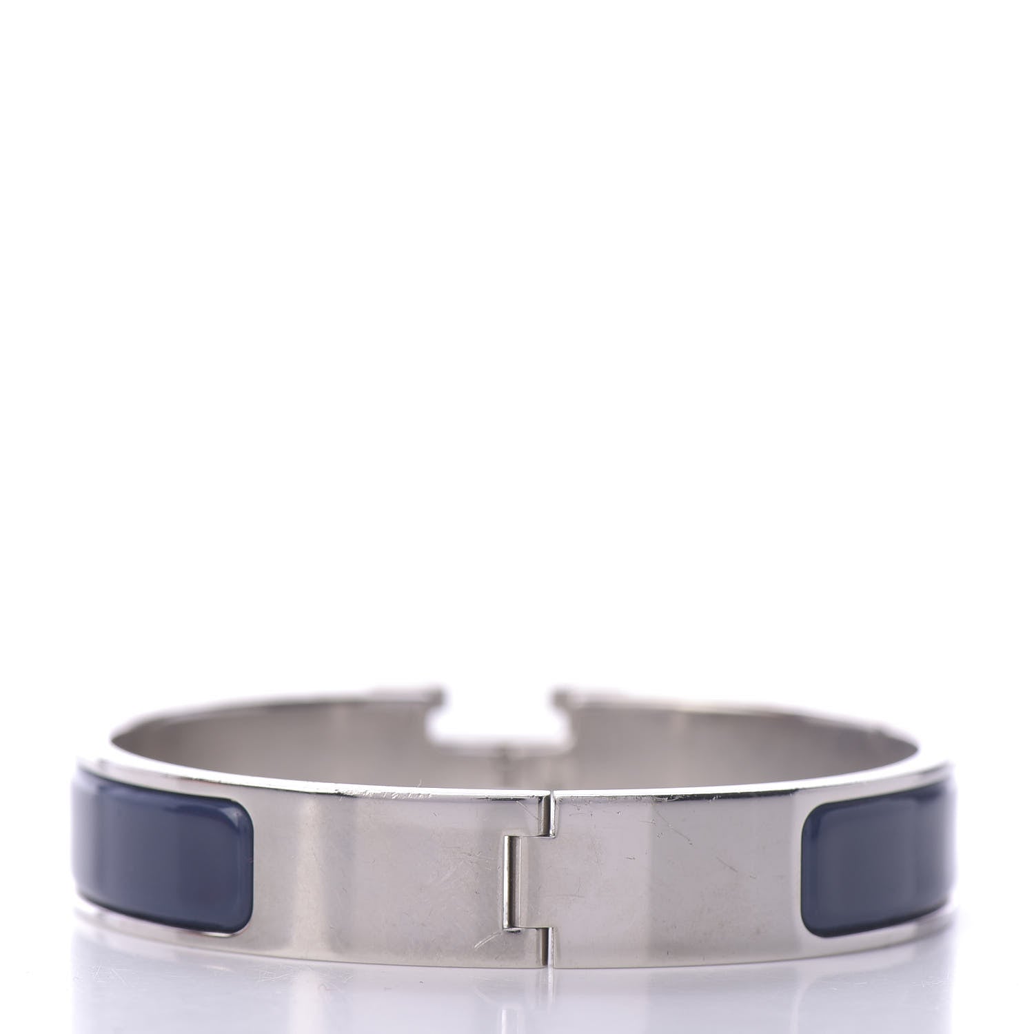 Hermes Narrow Enamel Clic Clac H Bracelet PM Bleu Indigo 3 of 5
