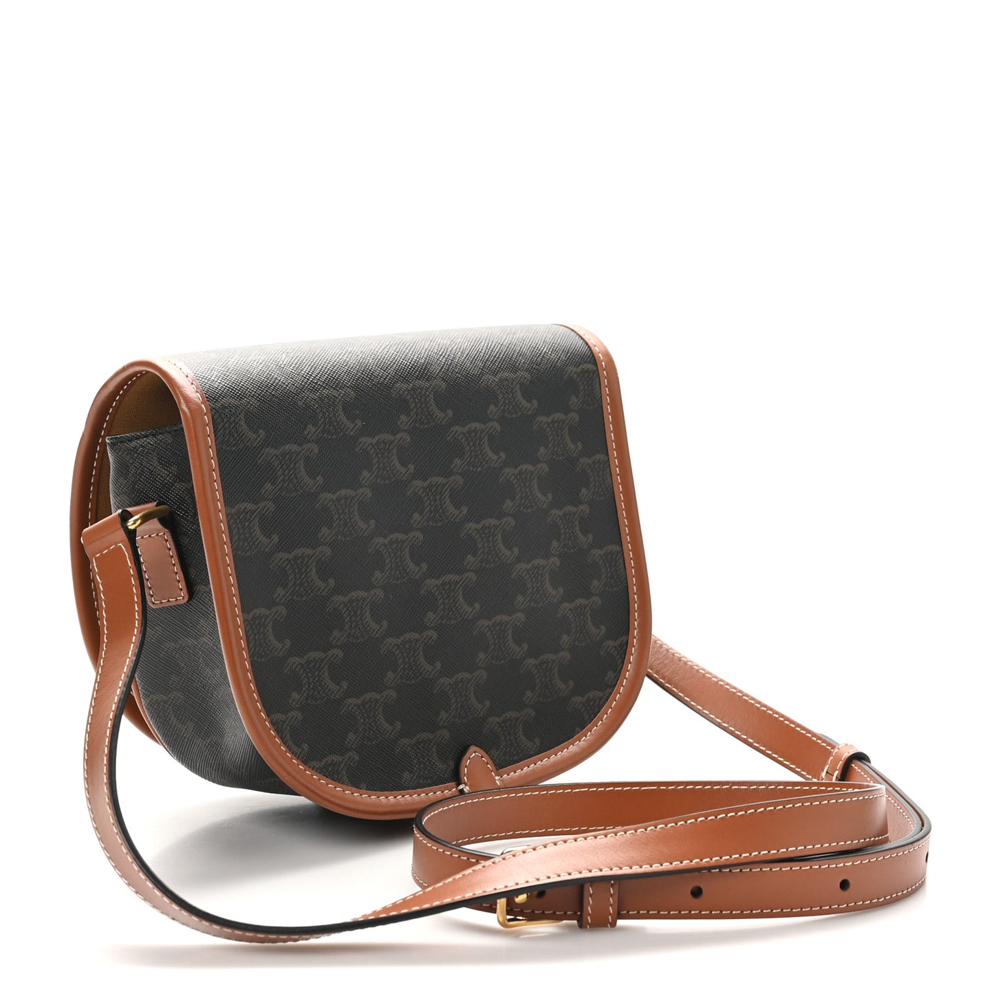 Triomphe Canvas Medium Folco Bag Tan