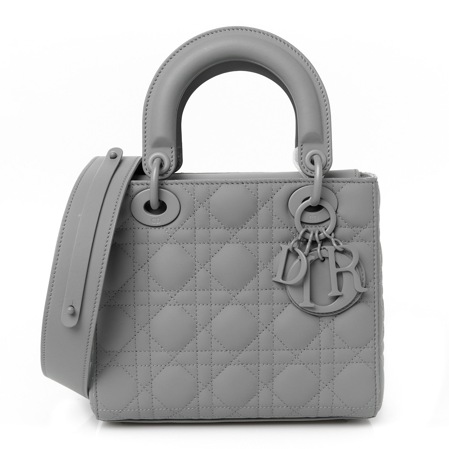 Christian Dior Ultra Matte Calfskin Cannage Small My ABCDior Lady Dior Gray 1 of 10