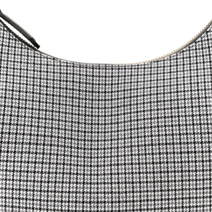 Fendi Wool Vitello Grace Small Houndstooth Small Fendigraphy Hobo Bag Grigio Anthracite 8 of 11