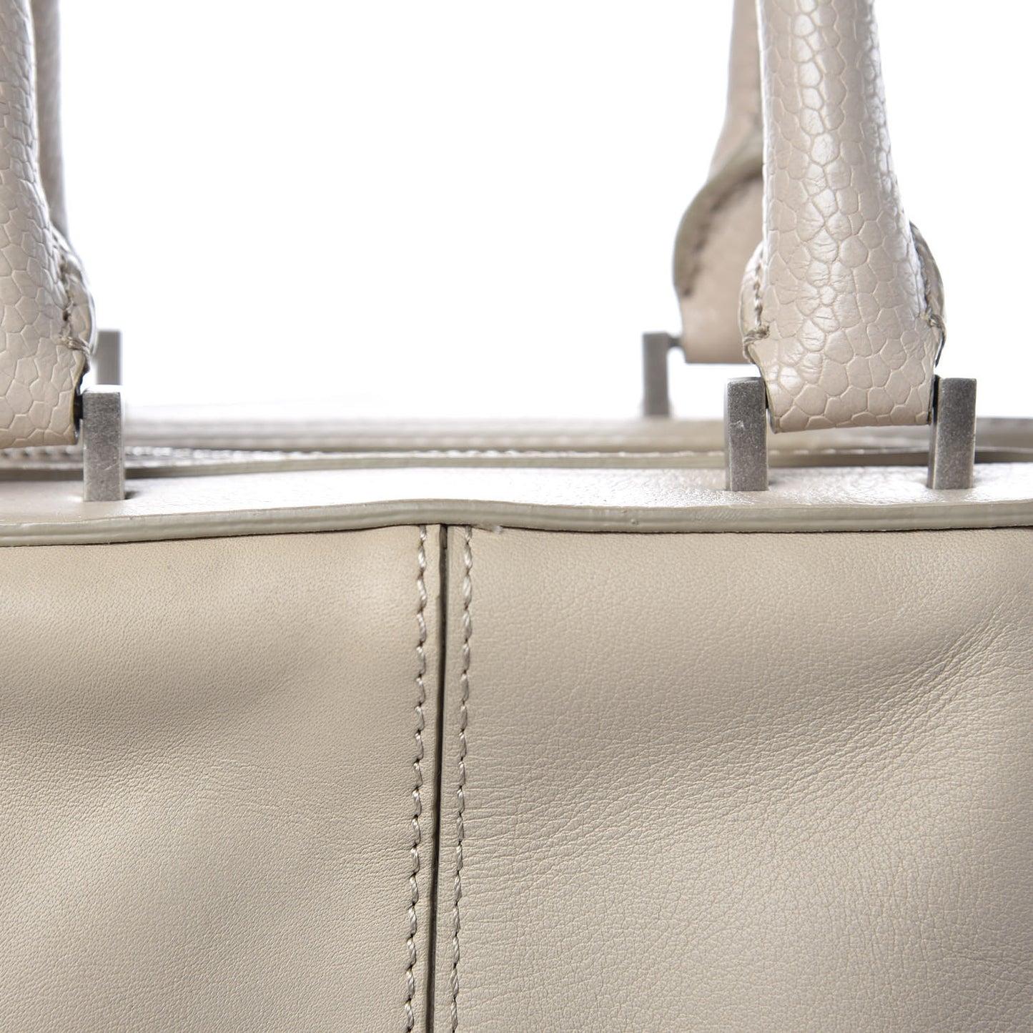 Pebbled Calfskin Large Emile Beige