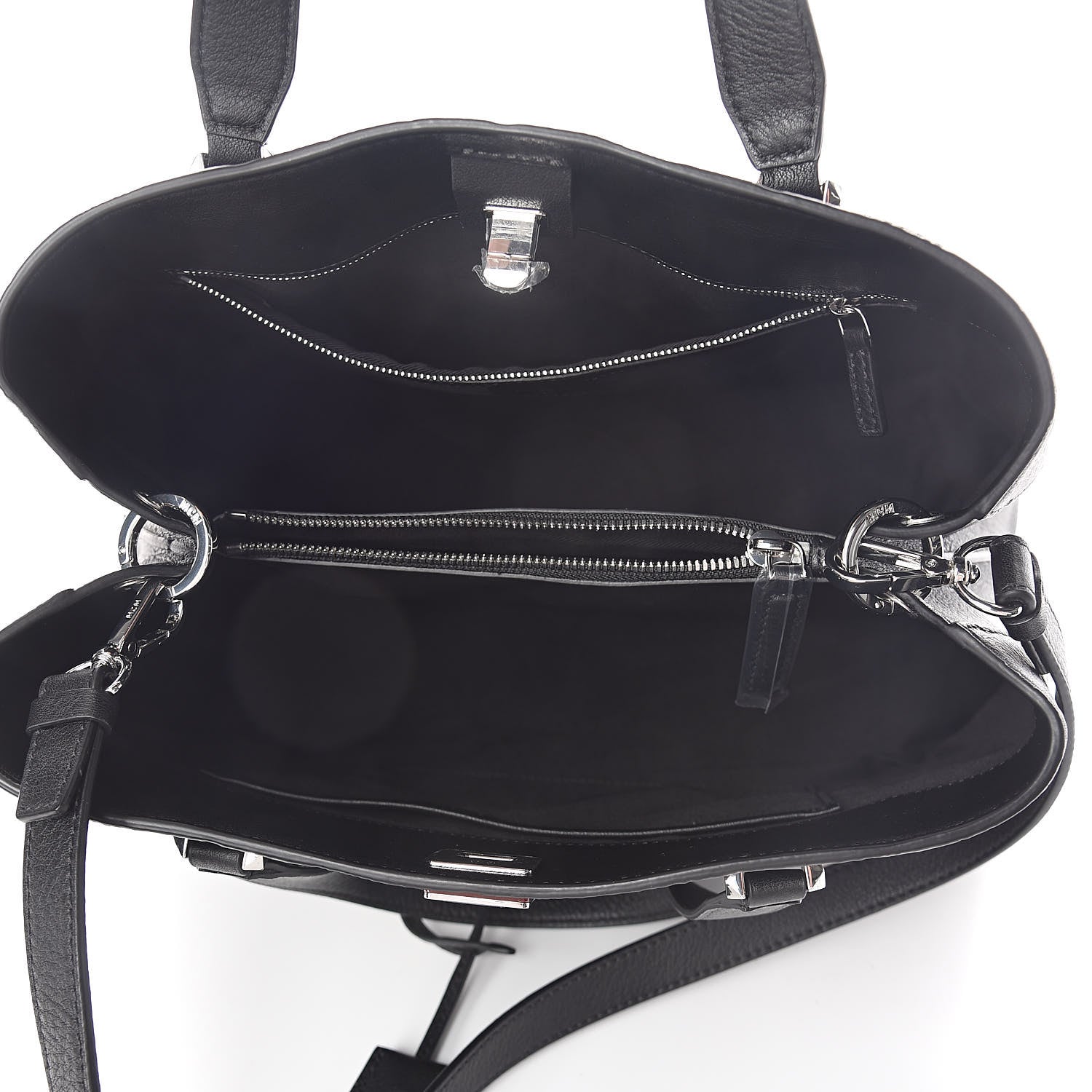 MCM Calfskin Ottomar Monogram Large Essential Tote Black 5 of 9