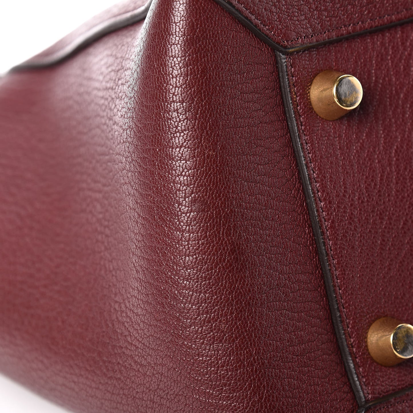 Goatskin Smooth Calfskin Mini Belt Bag Burgundy