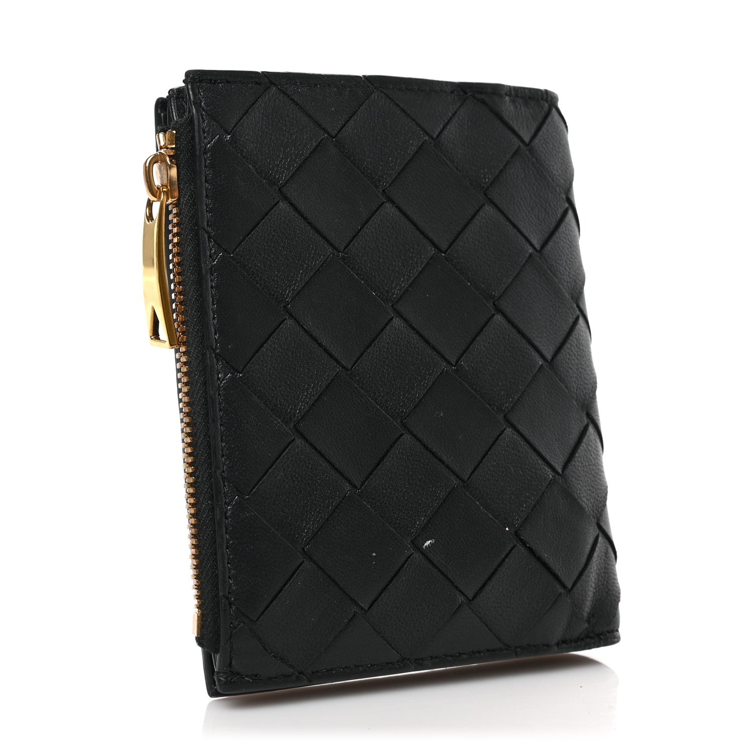 Bottega Veneta Nappa Intrecciato Bifold Zip Wallet Black 3 of 7