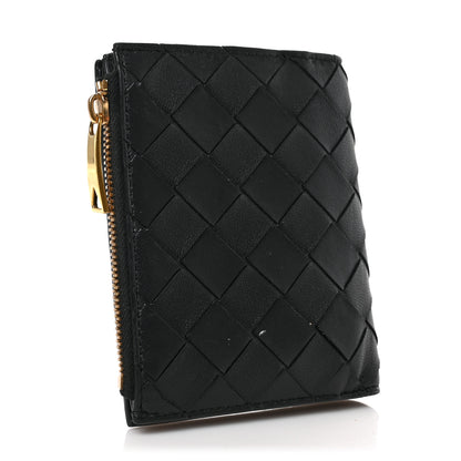 Bottega Veneta Nappa Intrecciato Bifold Zip Wallet Black 3 of 7