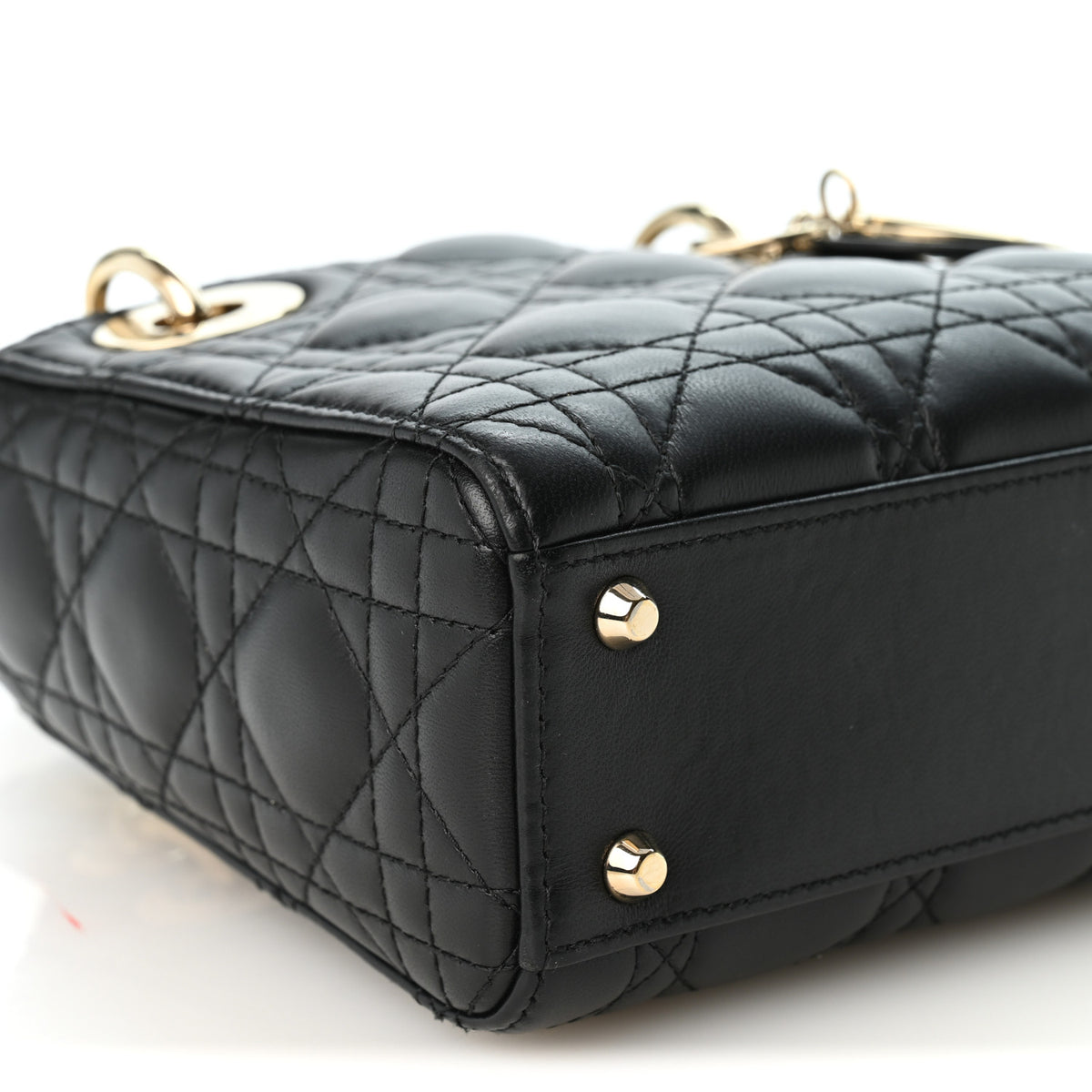 Lambskin Cannage Mini Lady Dior Black