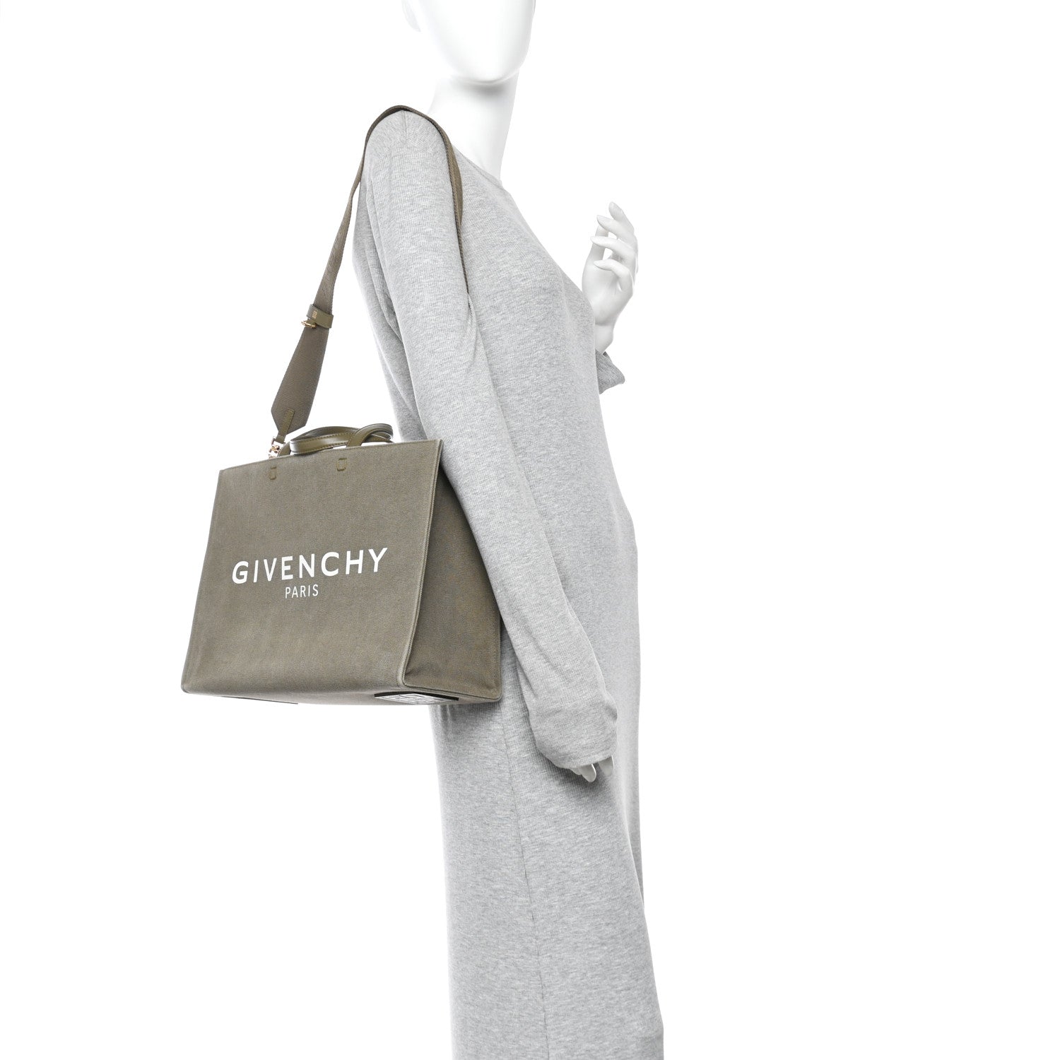 Givenchy Canvas Medium G-Tote Dark Khaki 2 of 9