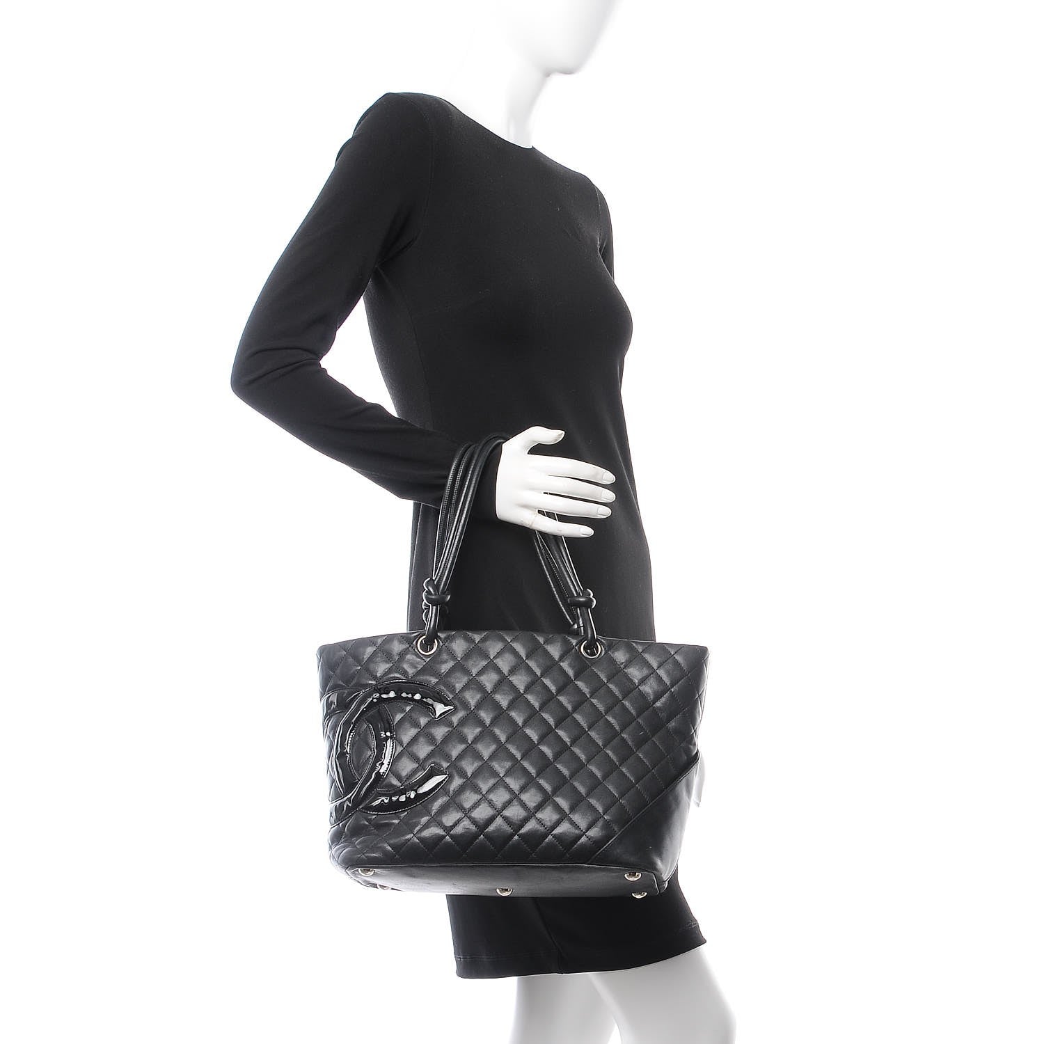 Chanel Calfskin Quilted Large Cambon Tote Black 2 of 25
