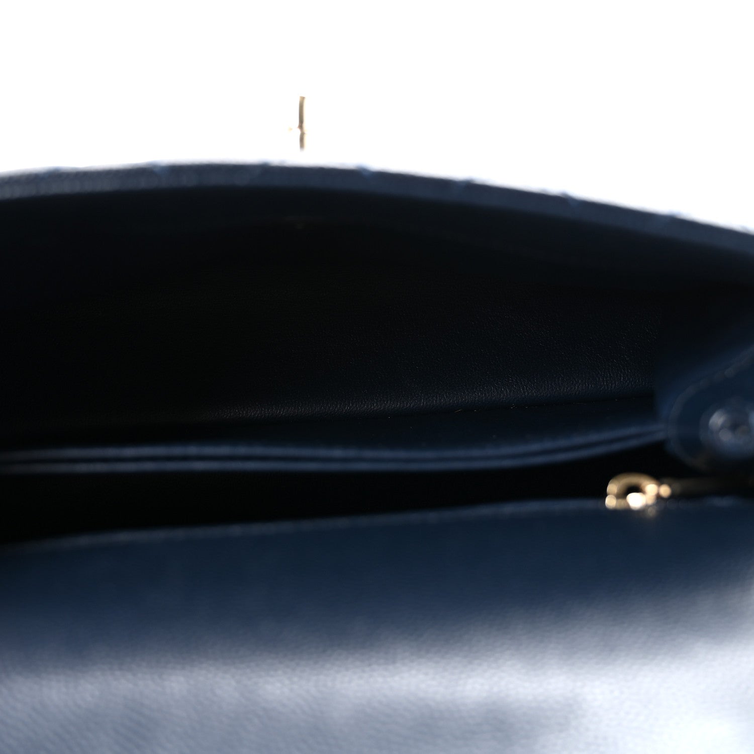 Chanel Caviar Quilted Lizard Embossed Mini Coco Handle Flap Navy Blue 5 of 13