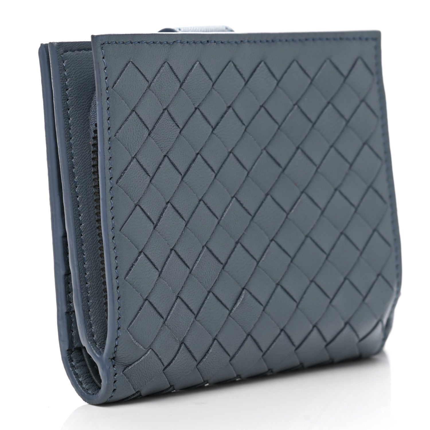 Bottega Veneta Nappa Intrecciato French Flap Wallet Krim 3 of 10