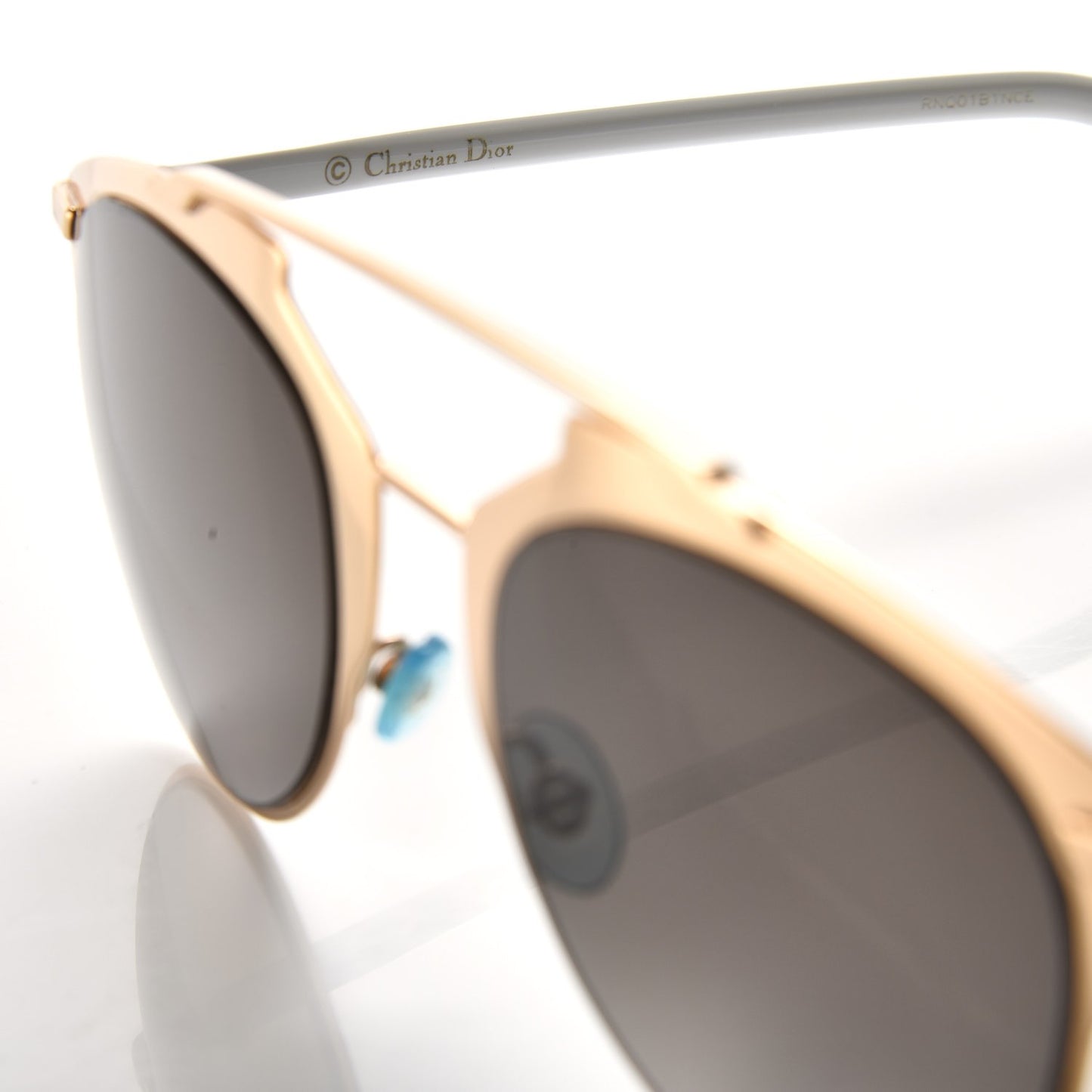 Reflected Sunglasses Gold White