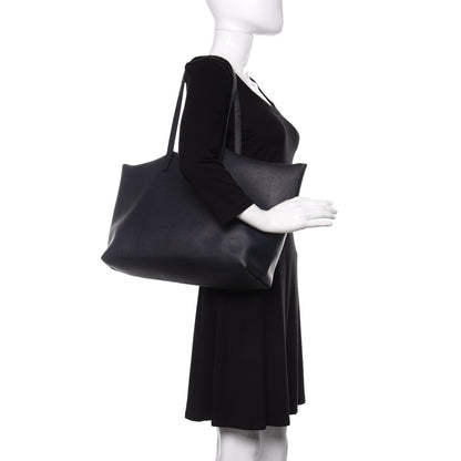 Saint Laurent Calfskin Large Shopping Tote Navy 2 of 20