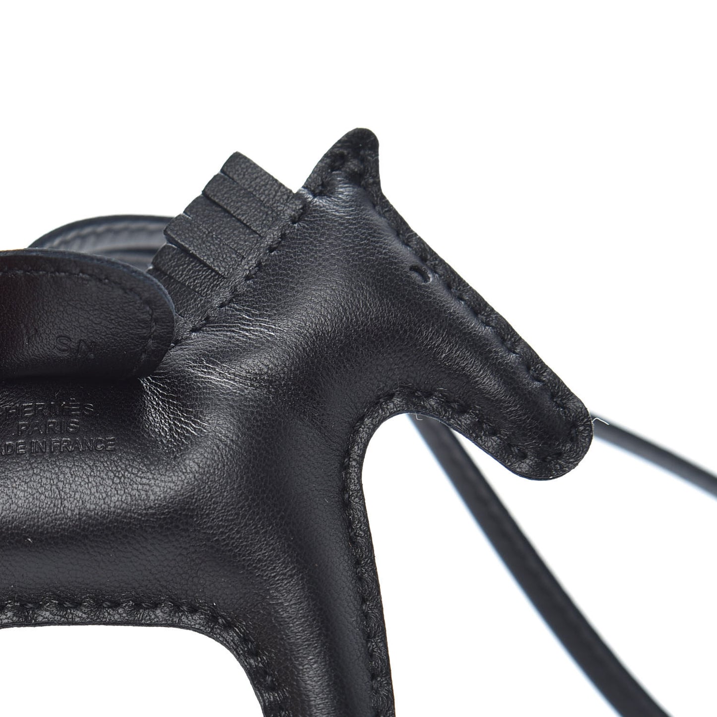 Milo Lambskin Grigri Rodeo Horse Bag Charm PM So Black