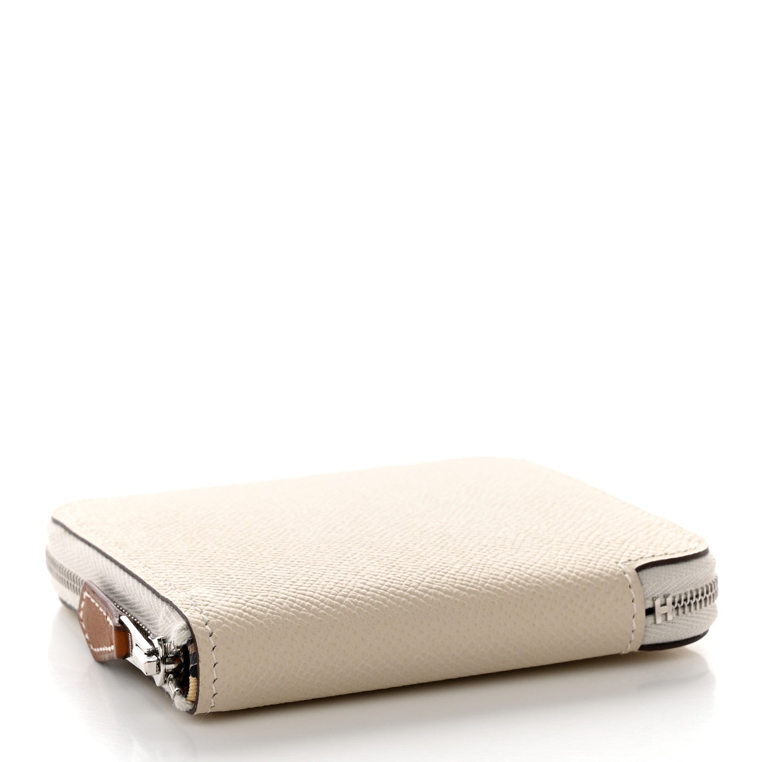 Hermes Epsom Silk'In Compact Wallet Craie Caban Jaune Ambre 4 of 8