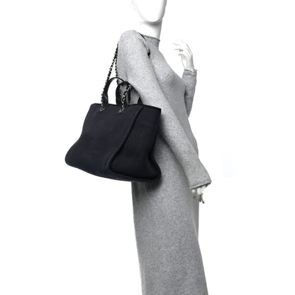 Chanel Mixed Fibers Medium Deauville Tote Dark Blue 2 of 11