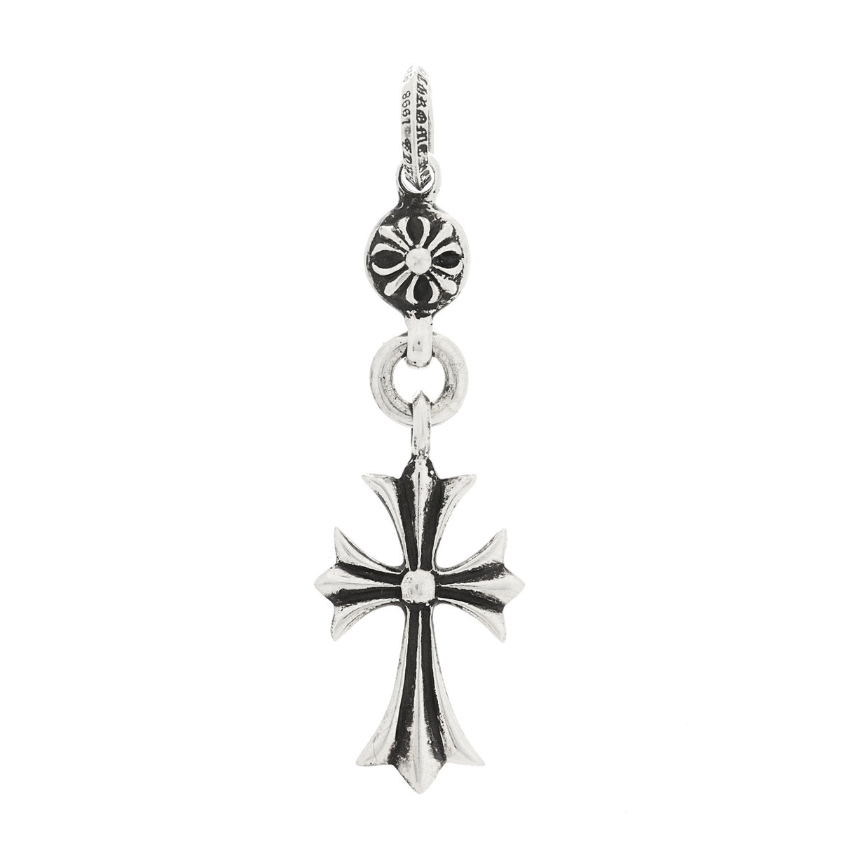 Chrome Hearts Sterling Silver Tiny CH Cross Ball Pendant 1 of 3