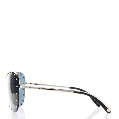 Louis Vuitton Metal The Party Shield Sunglasses Z1056W Black 3 of 8