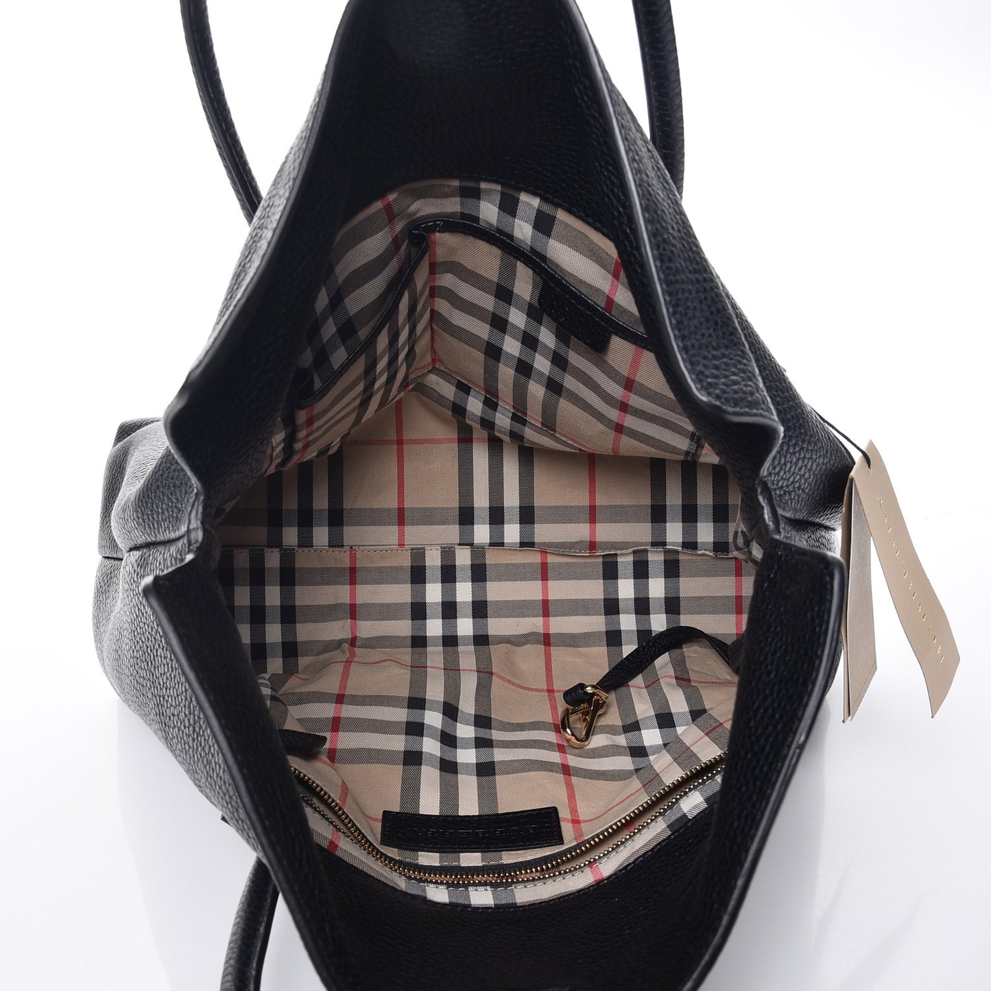 London Grainy Calfskin Medium Baynard Tote Black