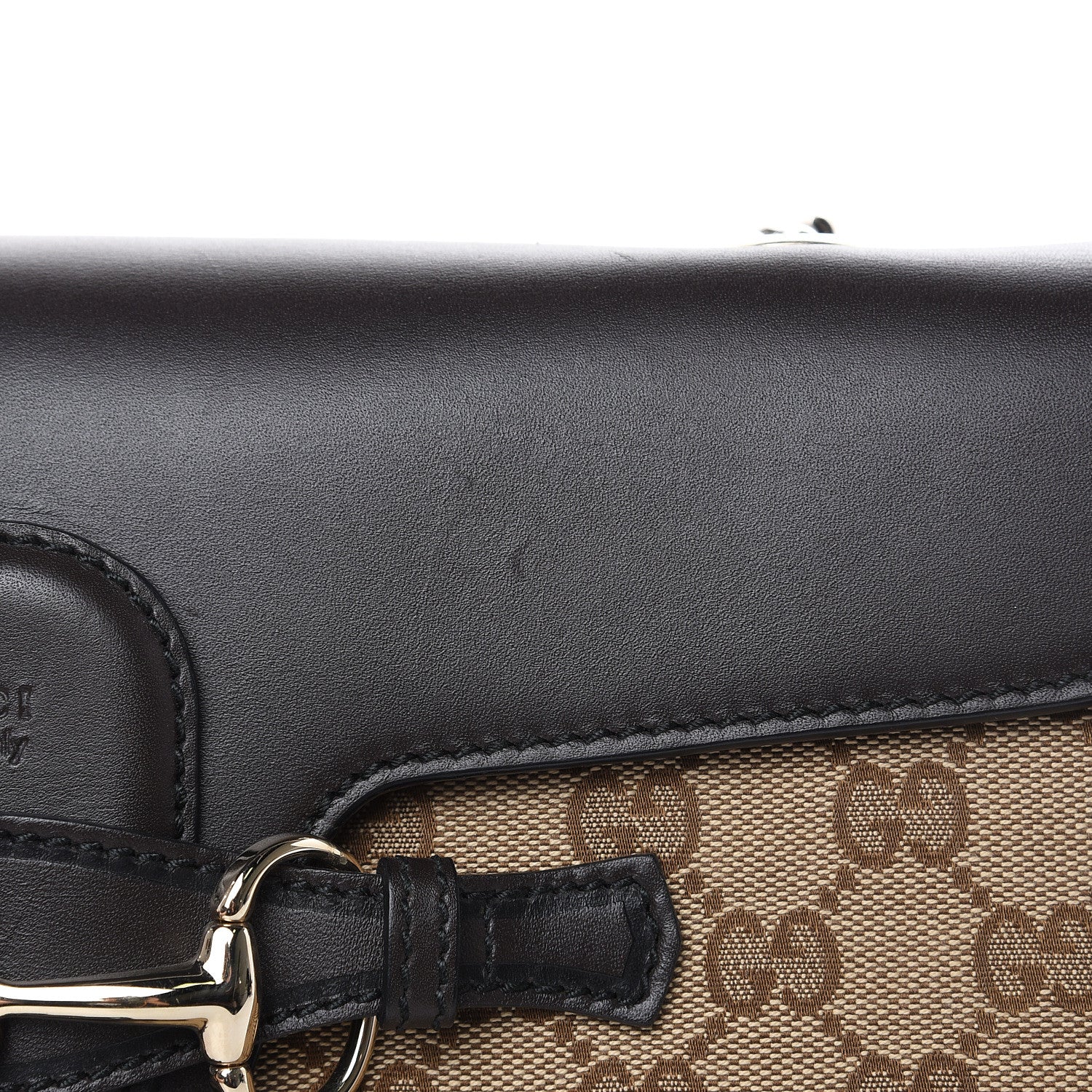 Gucci Monogram Margaux Calfskin Medium Emily Chain Shoulder Bag Beige Ebony Cocoa 13 of 15