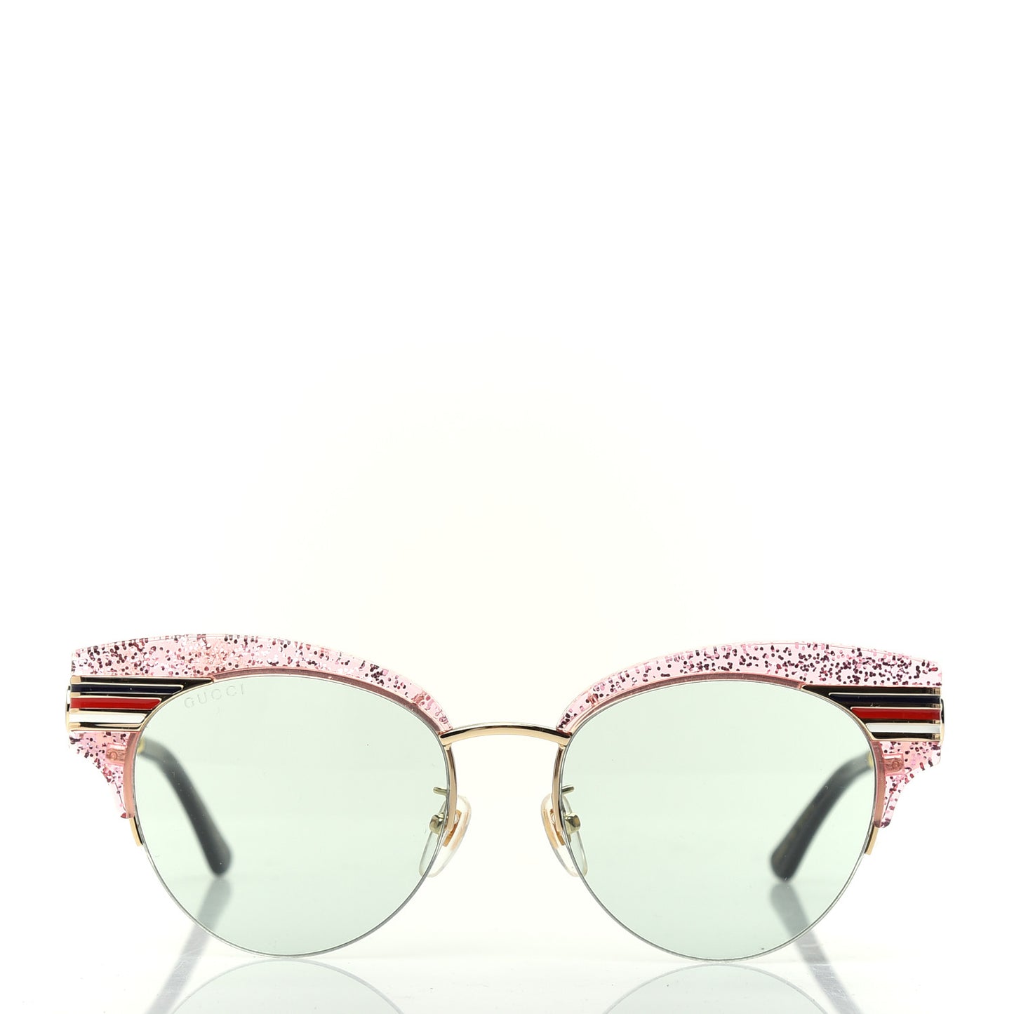 Acetate Metal Glitter Cat Eye Sunglasses GG0283S Pink