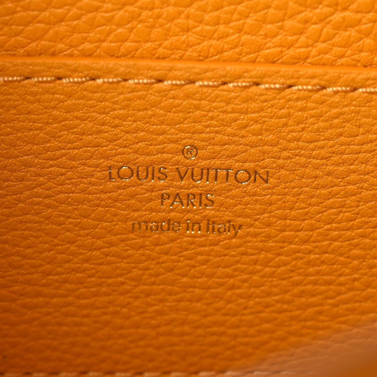 Louis Vuitton Grained Calfskin LV Pont 9 Soft PM Sunbeam 7 of 9
